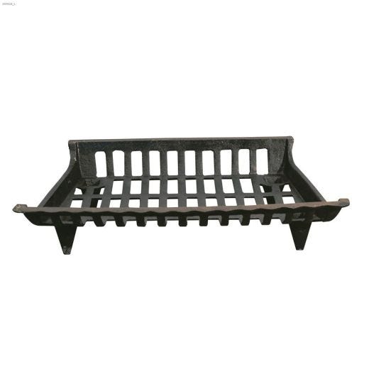 24\" x 15\" x 6\" Black Cast Iron Grate