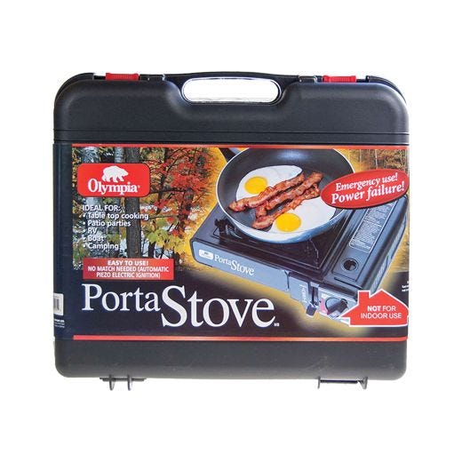 Olympia 9000 BTU/hr Black Portable Butane Stove