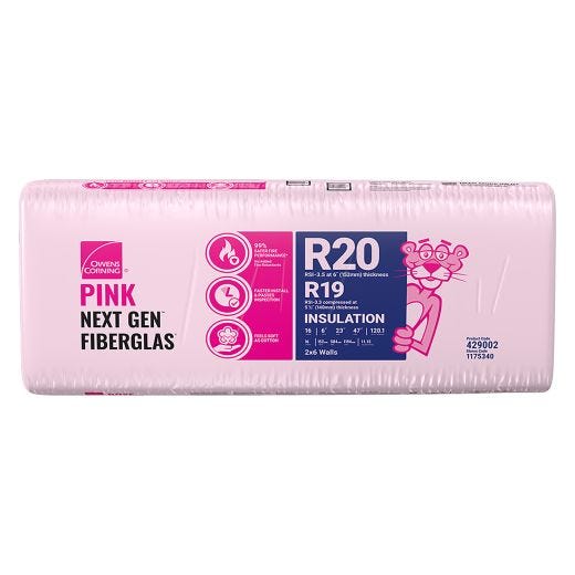 Owens Corning Insulation WS R20 47" x 23" x 6" - 120.1 sqft