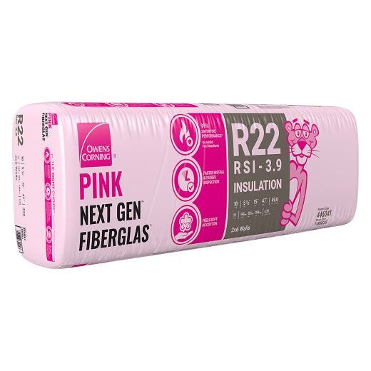 Owens Corning Insulation WS R22 47"x14-3/4"x5-1/2" 49 sqft