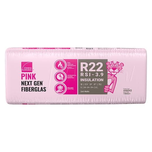 Owens Corning Insulation WS R22 47"x22-3/4"x5-1/2" 75.1 sqft