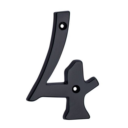 4" Aluminum Black Heritage Classic House Number