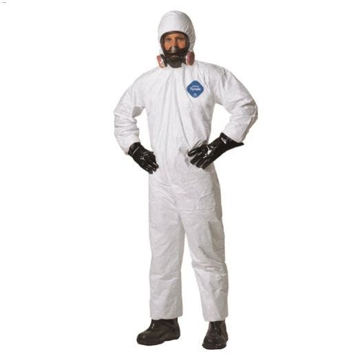 Tyvek\u00ae White Polypropylene Coverall With Hood