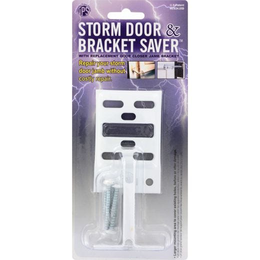 White Storm Door & Bracket Saver