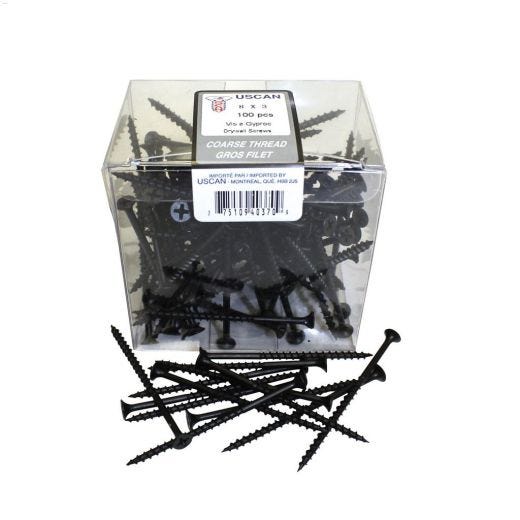 #8 x 3\" Coarse Thread Drywall Screw
