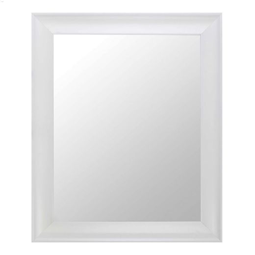 34\" x 26\" White Bevel Mirror