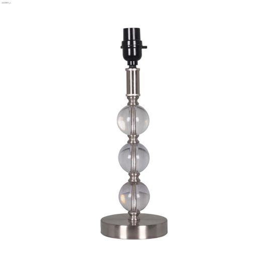 15.25\" Small Lamp Base Satin Nickel Ball