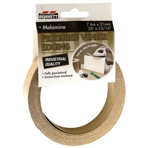 25' Placage de chant en bois