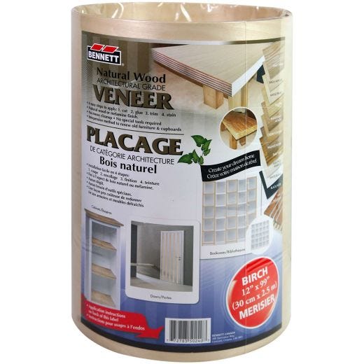 12" x 99" Feuille de placage