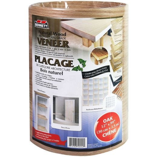 12" x 99" Feuille de placage