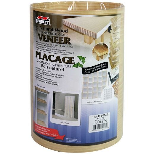12" x 99" Feuille de placage
