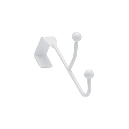 25.5 mm White Over-The-Door Double Decorative Hook