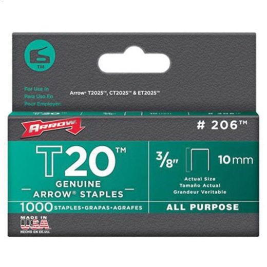 T20\u2122 3\/8\" x 5\/16\" Flat Crown Staple