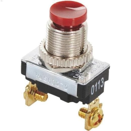 3A At 120VAC SP Red SPST Contact Push-Button Switch