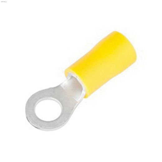 12-10 AWG Vinyl Insulated Yellow Ring Terminal-8\/Pack