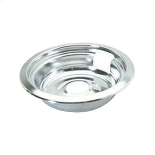 8\" Nickel Polished Chrome 1-Piece Drip Pan & Trim Ring