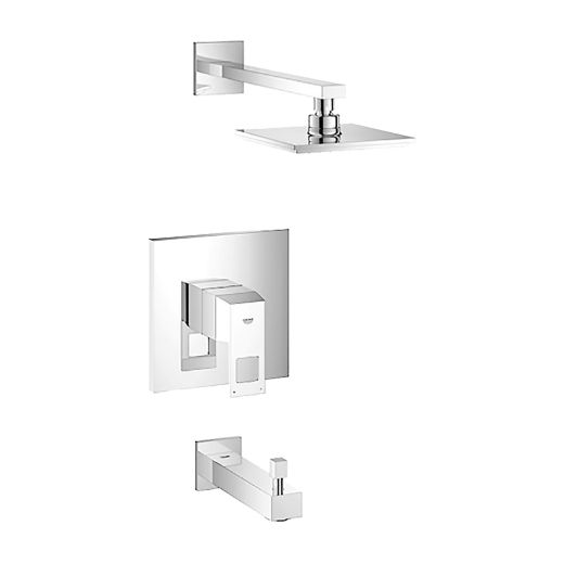 StarLight Chrome Eurocube Tub & Shower