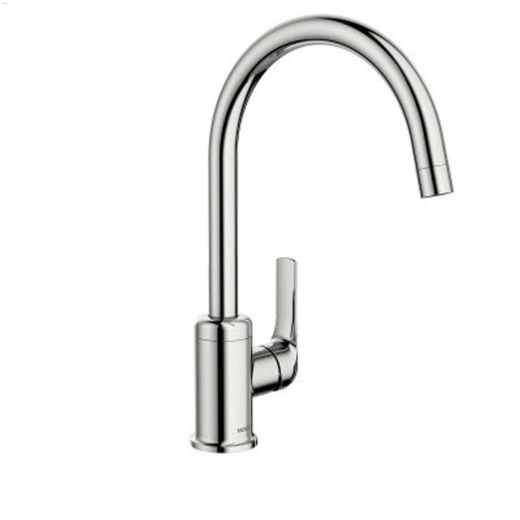 1-Handle Chrome Lever Charmant High Arc Kitchen Faucet
