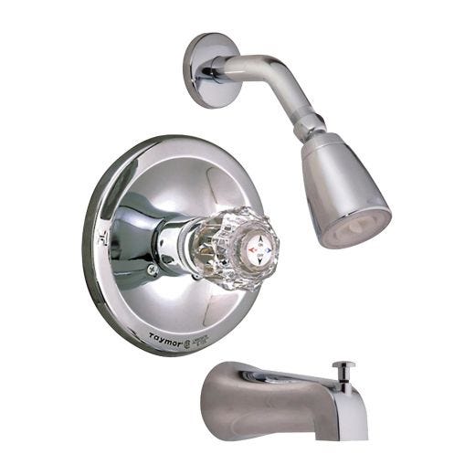 1-Handle Polished Chrome Knob Sunglow Tub & Shower Faucet