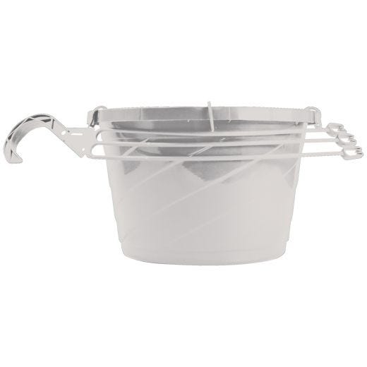 10" Euro White Hanging Basket
