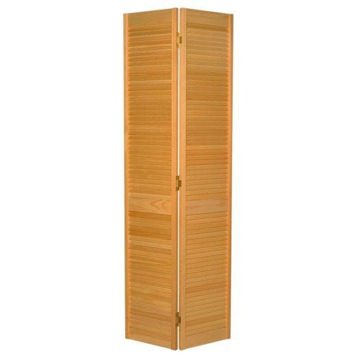 24" x 80" Louvered Pine Bifold Door