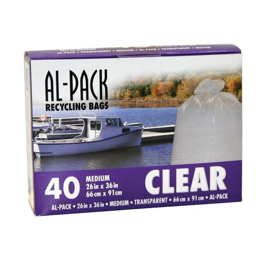 26" x 36" Clear Recycling Bags-40/Pack