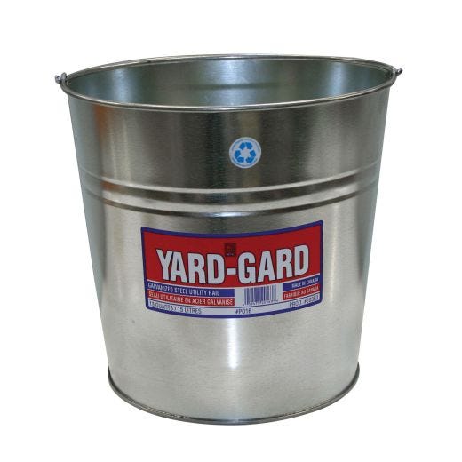 15 L Galvanized Yard-Guard Pail
