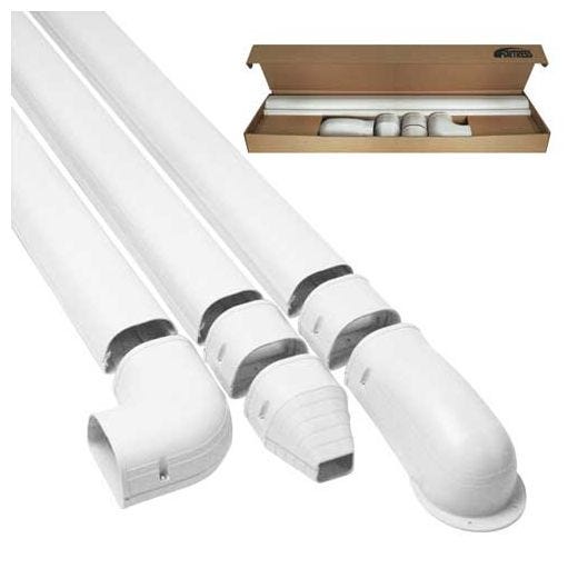 3-1/2" x 8' White Wall Duct Kit