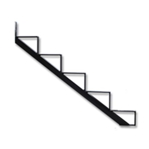 Contremarches d'escalier en acier - 5 marches