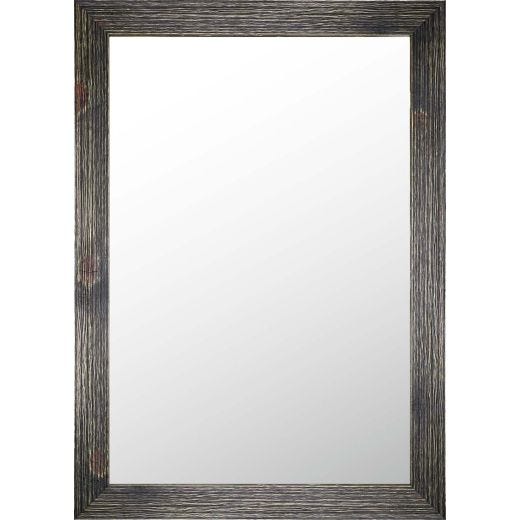 Black Chalk Wash Wood Framed Mirror