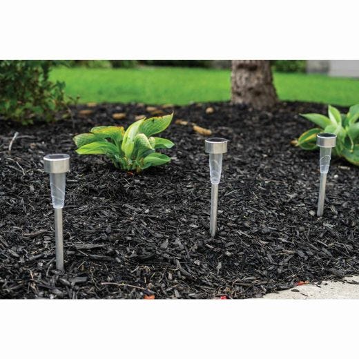 Solar Stake Light With Plastic Lens 3 Pack