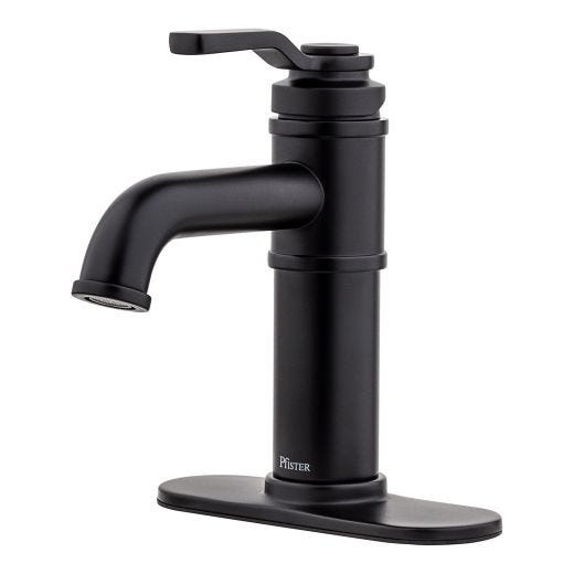 Breck 4" Single Handle Brushed Matte Black Lavatory Faucet