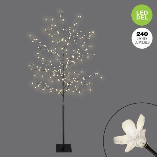 59" 240L Warm White LED Blossom Tree