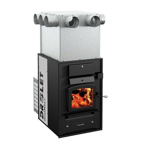 Drolet Heatmax Ii Wood Furnace with Blower and Plenum