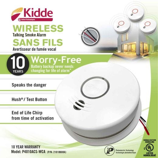 120V AC Wireless Talking Smoke & Carbon Monoxide Alarm