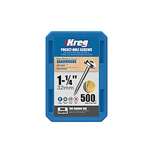 Kreg 1-1/4" Pocket Hole Screw Fine-500/Pack