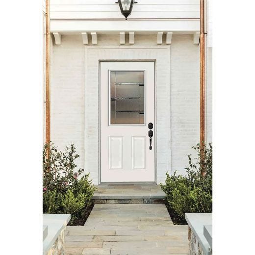 22" X 36" Door Glass Crosswalk Deco