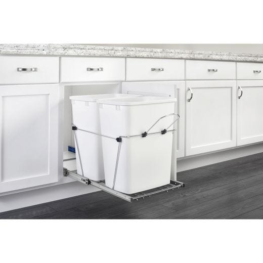 Double 35 Quart Waste Container Soft Close