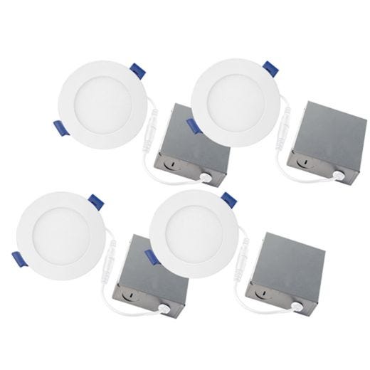 1/2'' Matte White Slim Recessed Fixture