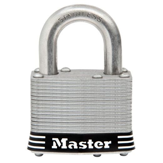 2" Wide Laminated Stainless Steel Pin Tumbler Padlock
