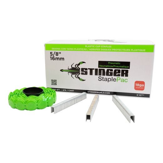 Stinger 5/8 Inch Staple and Cap Pack 2000/Box