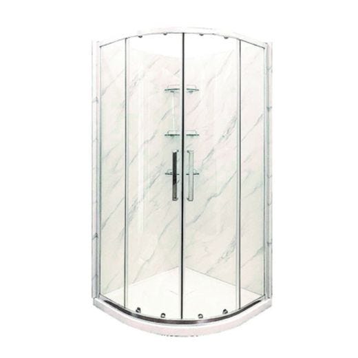 Dolphin Marble Wall Shower Unit With Base And Door