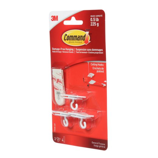 Command™ Party Ceiling Hook, White