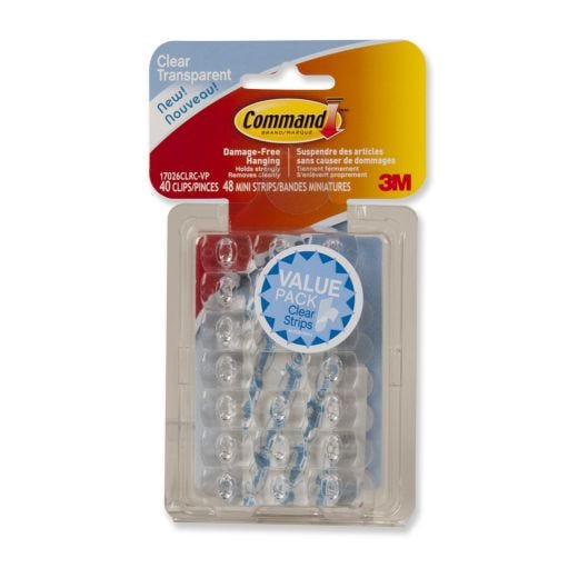 Command™ Decorating Clips, Clear, Value Pack