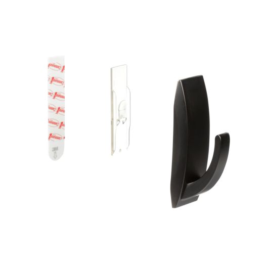 Command™ Large Modern Reflections Metal Hook, Brushed Nickel