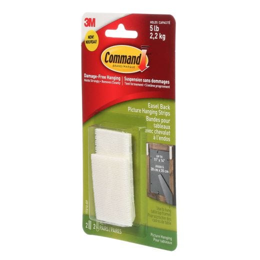 Command™ Medium Easel Back Picture Hanging Strips