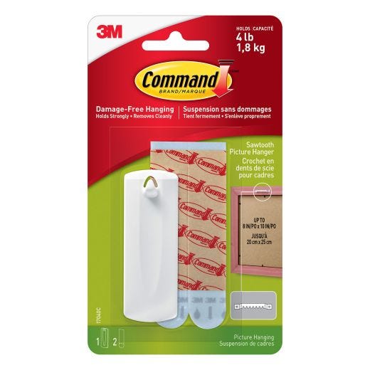 Command Sawtooth Picture Hanger Water Resistant Strips