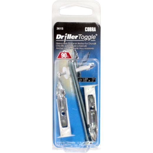 Drillertoggle 1/8" x 3"+ Bolt