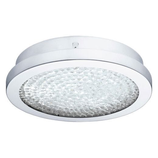 11" LED Arezzo Flushmount Chrome with Glass and Crystals