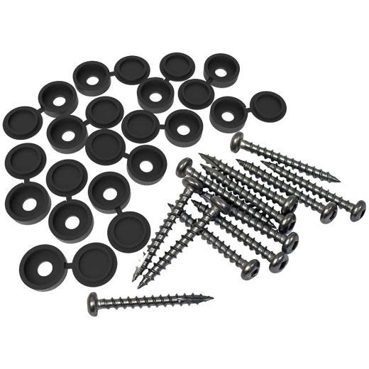 Black Fastener Kit-12/Pack